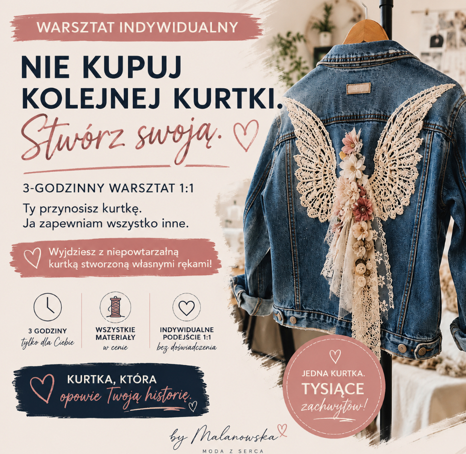 recykling kurtki jeansowej