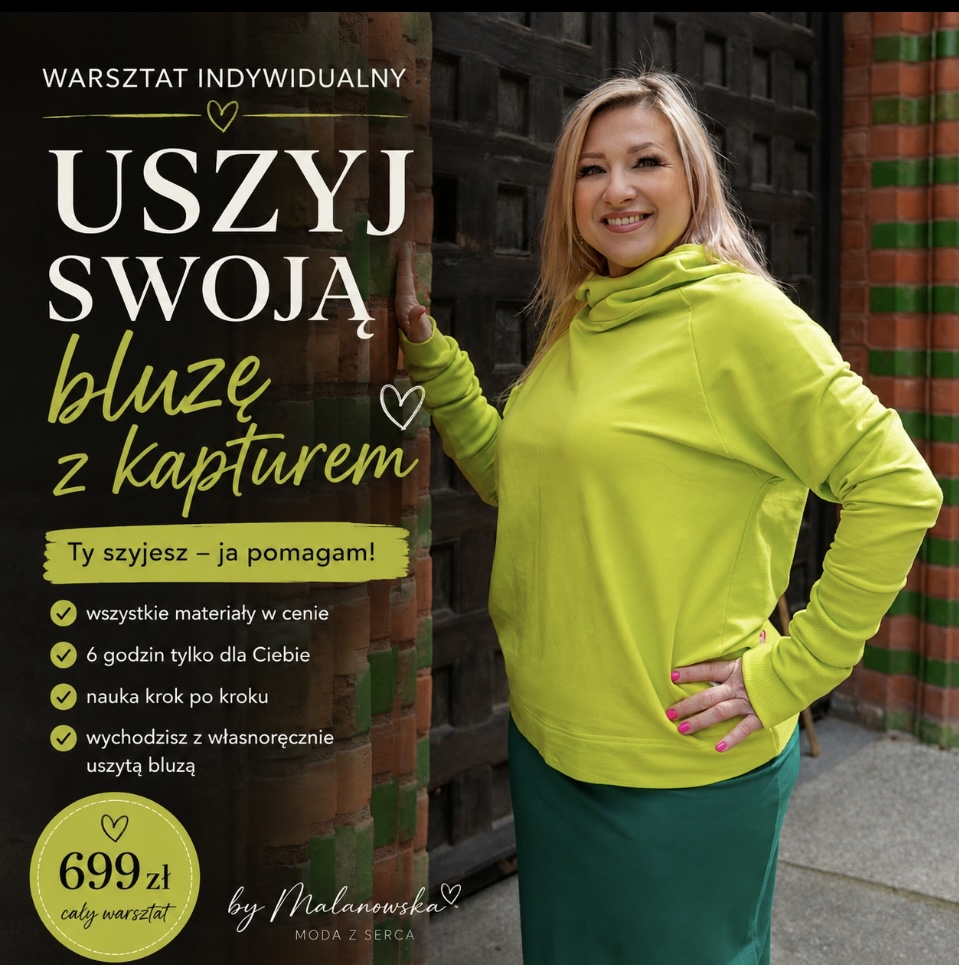 warsztat szycia bluzy 1:1